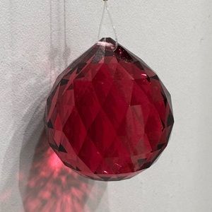 Swarovski red sphere 1-inch